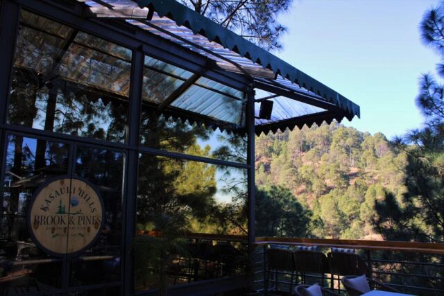 indian restaurant woith view in kasauli